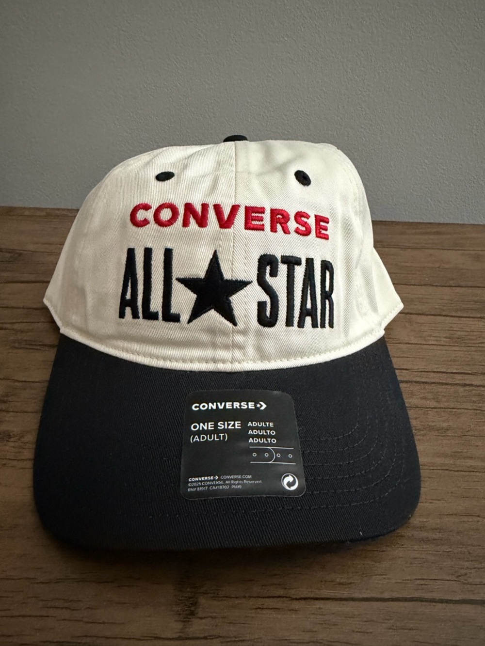 Converse Two-Tone All Star Cap in Cream, Black & Red